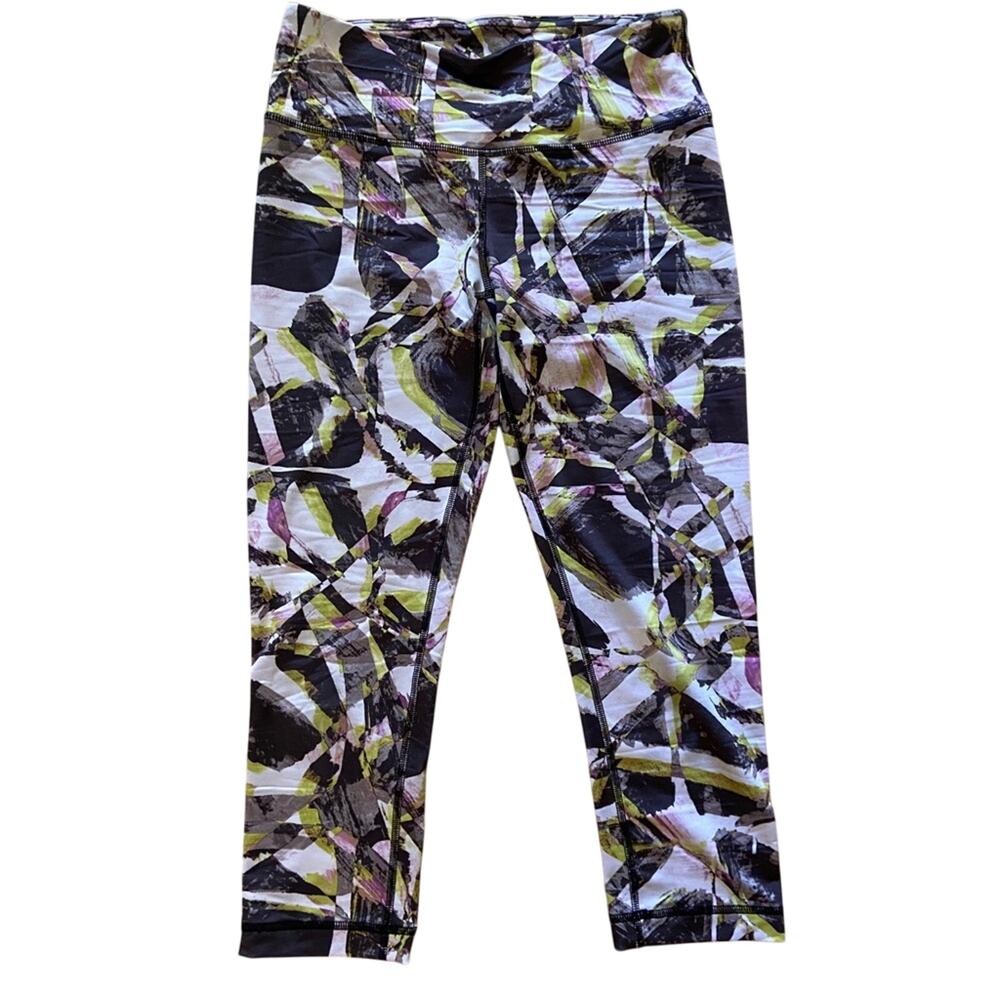 90 Degree Abstract Print Crop Leggings Women's Size Small
